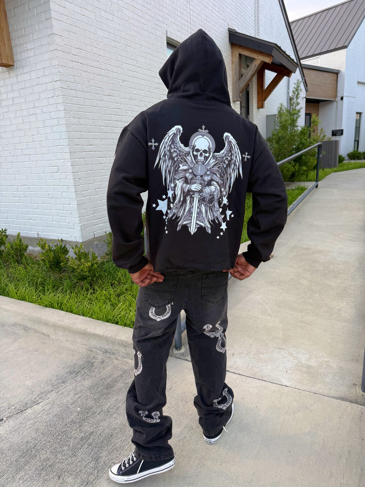 LUX EST VITA BLACK HOODIE