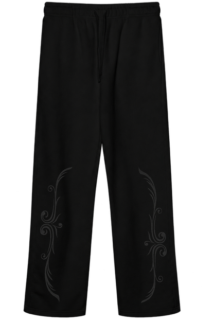 Black Filigree Sweatpants