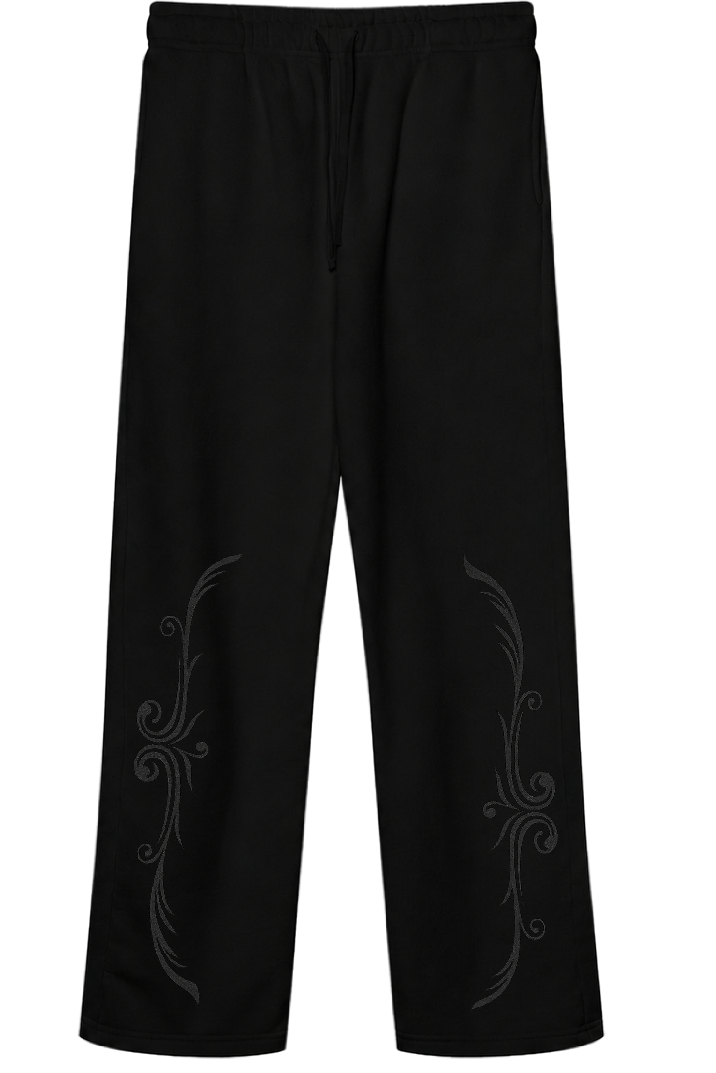 Black Filigree Sweatpants