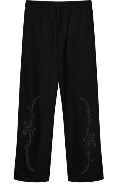 Black Filigree Sweatpants